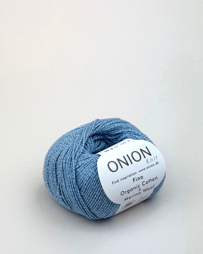 ONION Fino Organic Cotton+Merino Wool består af 50% økologisk bomuld og 50% merinould.