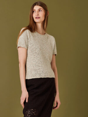strikkeopskrift iris t-shirt sadelskulder 899622